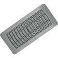 Imperial 4 In. x 10 In. Gray Plastic Louvered Floor Register RG1429